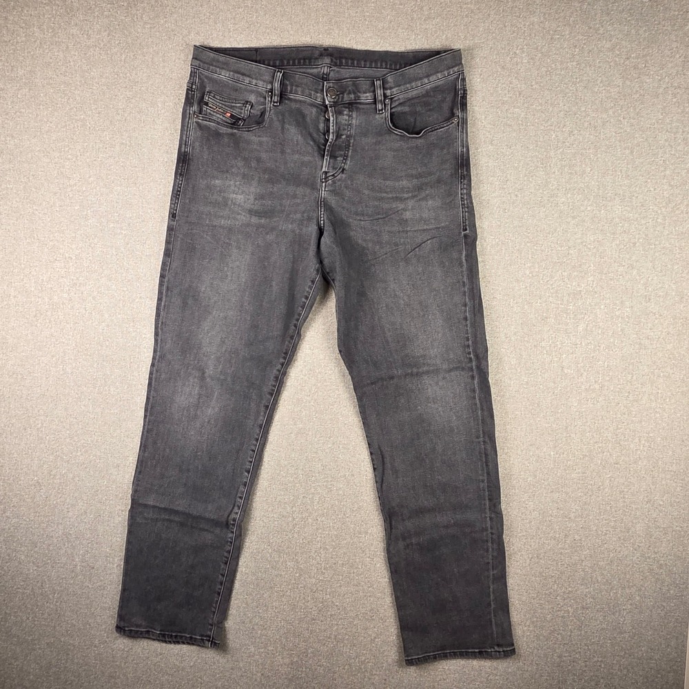 Vintage Diesel Industry Y2K Grunge Mens Gray Button Fly Straight Leg Denim Jeans